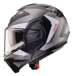 Casca Caberg Trip SV Lunar S6 - Flip-up, negru/gri/alb mat, Ochelari soare incluși, ECE 22.06 - Img 3