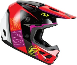 Casca Fly Racing KINETIC - Cross enduro, negru/alb/rosu, ECE 22.06 - Img 2