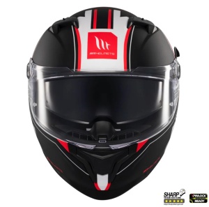 Casca MT Braker SV Charm A1 alb, Negru mat - Img 3