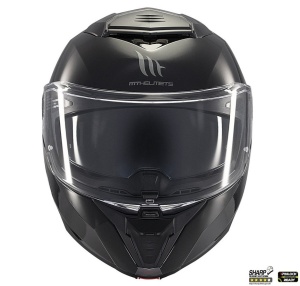 Casca MT Helmets Atom 2 SV - Flip-up, negru lucios, Ochelari soare incluși, ECE 22.06 - Img 3