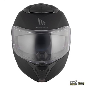 Casca MT Helmets Atom 2 SV - Flip-up, negru mat, Ochelari soare incluși, ECE 22.06 - Img 3