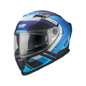 Casca MT Helmets Braker SV Inception - Integrală, albastru mat, ochelari soare incluși, ECE 22.06 - Img 2