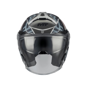 Casca MT Helmets Cosmo SV Arrow - Open face, gri lucios, Ochelari soare incluși - Img 3