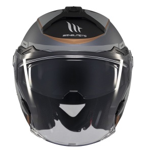 Casca MT Helmets Cosmo SV Cruiser - Open face, gri mat, Ochelari soare incluși, ECE 22.06 - Img 3