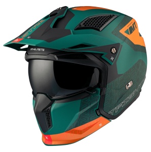 Casca MT Helmets Streetfighter SV S Totem - Adventure, verde mat, Ochelari soare incluși, ECE 22.06 - Img 3