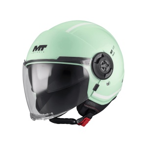 Casca MT Helmets Viale SV S Tasty - Open face, verde mat, Ochelari soare incluși, ECE 22.06