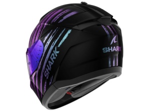 Casca SHARK RIDILL 2 ASSYA - Integrală, negru/mov lucios, Ochelari soare incluși - Img 3