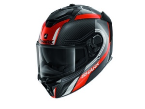Casca SHARK SPARTAN GT CARBON TRACKER - Integrală, alb/gri/negru/portocaliu, Ochelari soare incluși