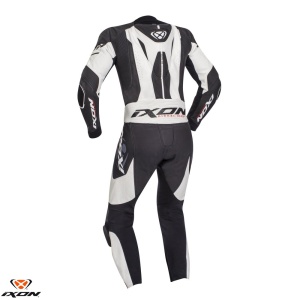 Costum moto barbati Ixon Jackal vara piele Negru/alb - Img 2