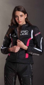 Geaca moto LS2 Helmets Gate - dama, vara/iarna, impermeabila, touring/street/roadster, negru/roz - Img 3