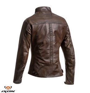 Geaca moto piele Ixon Crank Air LS - dama, vara, urban/heritage, maro - Img 2