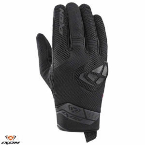 Manusi moto Ixon MIG 2 Air Flow MS - barbati, vara, roadster, degete tactile, negru