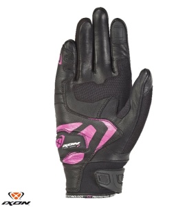 Manusi moto piele Ixon RS Rise Air LS - dama, vara, street/sport, degete tactile, negru - Img 2