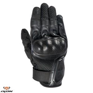 Manusi moto piele Ixon RS2 MS - barbati, vara, sport, degete tactile, negru