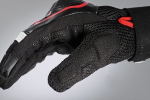 Manusi moto piele Ixon RS2 MS - barbati, vara, sport, degete tactile, negru/alb/rosu - Img 4