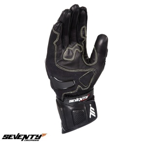 Manusi moto piele Seventy Degrees SD-R2K - copii, vara, racing, negru/galben - Img 3