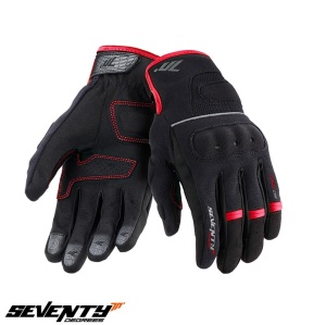 Manusi moto Seventy Degrees SD-C54 - barbati, vara, street, negru/rosu