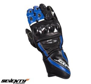 Manusi moto Seventy Degrees SD-R2 - barbati, vara, racing, negru/albastru - Img 2