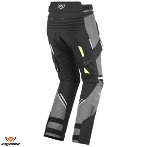 Pantaloni moto Ixon Midgard MS - barbati, all season, impermeabili, touring/adventure, negru/gri/galben - Img 2