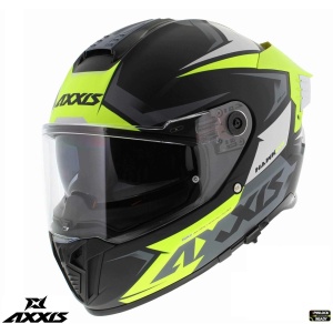 Casca Axxis Hawk SV Judge B3 galben-fluor/negru mat - Img 1