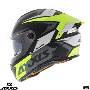 Casca Axxis Hawk SV Judge B3 galben-fluor/negru mat - Img 2