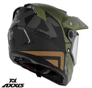 Casca Axxis Wolf DS Hydra - Adventure, verde mat, Ochelari soare incluși - Img 2