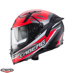 Casca Caberg Avalon X SV Kira - Integrală, negru/gri/rosu fluor mat, Ochelari soare incluși, ECE 22.06 - Img 2