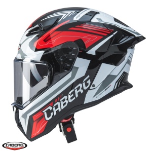 Casca Caberg Drift Evo II SV Jarama G0 Negru/Alb/Rosu Lucios - Img 2