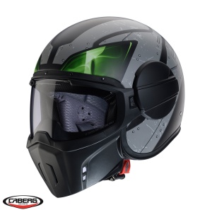 Casca Caberg Ghost X Vyrus P7 Negru/Gri/Verde Fluor Mat - Img 1