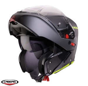 Casca Caberg Horus X Ray - Flip-up, negru/gri/rosu fluor mat, Ochelari soare incluși, ECE 22.06 - Img 6