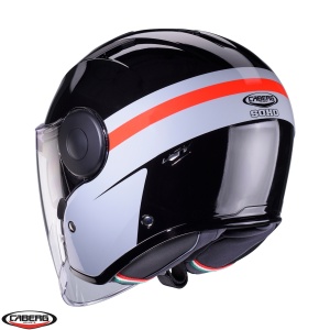 Casca Caberg Soho SV Zephyr - Open face, negru/gri/rosu lucios, Ochelari soare incluși, ECE 22.06 - Img 2