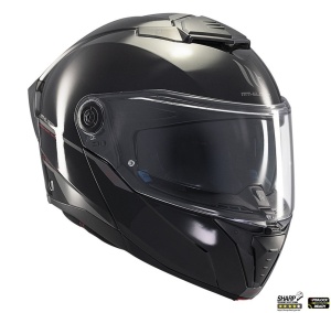 Casca MT Helmets Atom 2 SV - Flip-up, negru lucios, Ochelari soare incluși, ECE 22.06 - Img 4