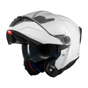 Casca MT Helmets Atom 2 SV Pure - Flip-up, alb, Pinlock și ochelari soare incluși, ECE 22.06