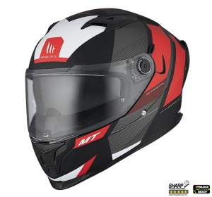Casca MT Helmets Braker SV Chento - Integrală, rosu mat, Ochelari soare incluși, ECE 22.06 - Img 2