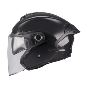 Casca MT Helmets Cosmo SV Pure - Open face, negru lucios, Ochelari soare incluși - Img 2