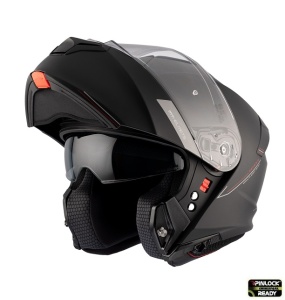 Casca MT Helmets Genesis SV - Flip-up, negru mat, Ochelari soare incluși, ECE 22.06