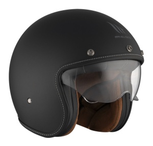 Casca MT Helmets Le Mans 2 S SV - Open face, negru mat, Ochelari soare incluși, ECE 22.06 - Img 4