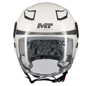 Casca MT Helmets Lite Kids Pure - Open face, alb lucios, ECE 22.06 - Img 4