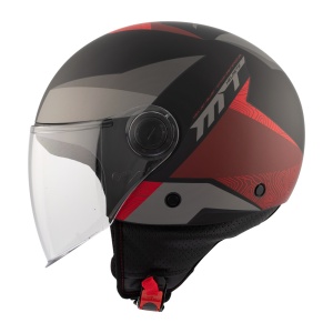 Casca MT Helmets Street S Poke - Open face, rosu mat, ECE 22.06 - Img 2