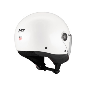 Casca MT Helmets Street S Pure - Open face, alb lucios, ECE 22.06 - Img 3
