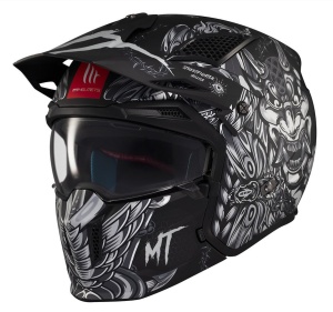 Casca MT Helmets Streetfighter SV S Hellish - Adventure, negru mat, Ochelari soare incluși, ECE 22.06 - Img 2