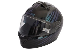 Casca SHARK RIDILL 2 ASSYA - Integrală, negru/mov lucios, Ochelari soare incluși - Img 4