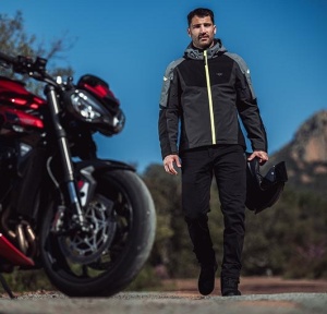Geaca moto Ixon Burning MS - barbati, all season, impermeabila, urban/touring/adventure, gri/negru/galben - Img 3