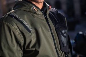 Geaca moto Ixon M-Quarter MS - barbati, all season, impermeabila, urban/touring/adventure, khaki/negru - Img 4