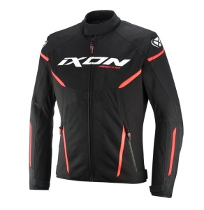 Geaca moto Ixon Striker 2 AIR WP - barbati, impermeabila, roadster/racing, negru/alb/rosu