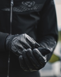 Manusi moto piele Ixon MIG 2 Leather MS - barbati, vara, street, degete tactile, negru - Img 3