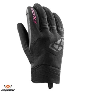 Manusi moto piele Ixon MIG 2 WP LS - dama, vara, impermeabile, sport, degete tactile, negru