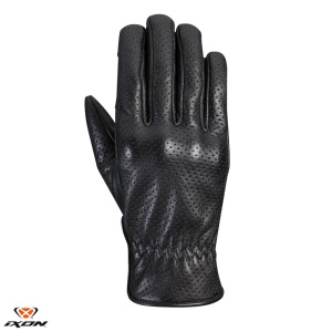 Manusi moto piele Ixon RS Nizo Air MS - barbati, vara, urban/heritage, degete tactile, negru