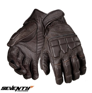 Manusi moto piele Seventy Degrees SD-N58 - barbati, vara, street, maro