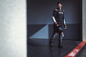 Pantaloni moto piele Ixon Vortex 3 MS - barbati, vara, racing, negru/alb - Img 4